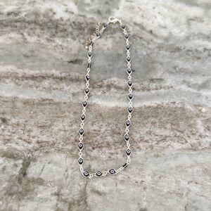 Elegant Silver and Black Third Eye  Women's Choker necklace. Brand new.